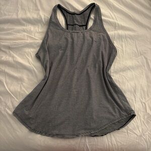 Lululemon Women’s Black and White Striped Racerback Tank Top